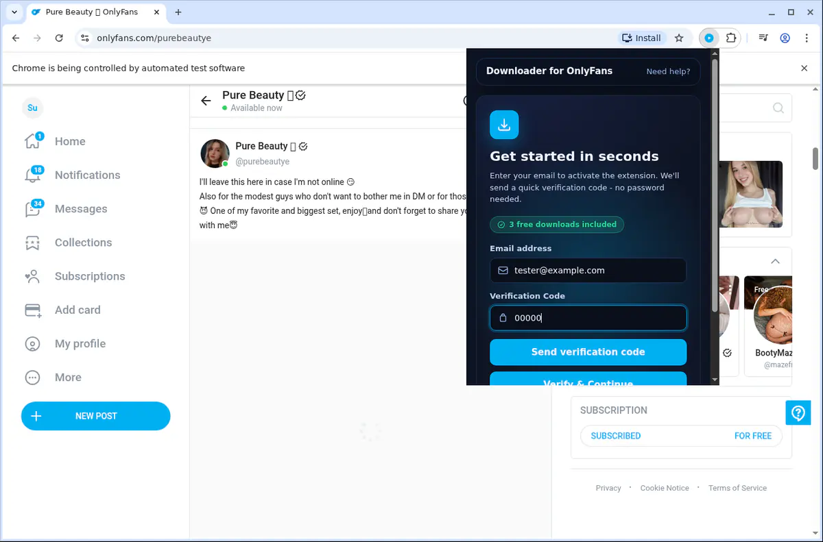 OnlyFans Video Downloader browser extension screenshot 11